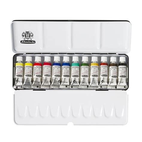 schmincke watercolour metal box set|schmincke horadam watercolour supergranulation sets.